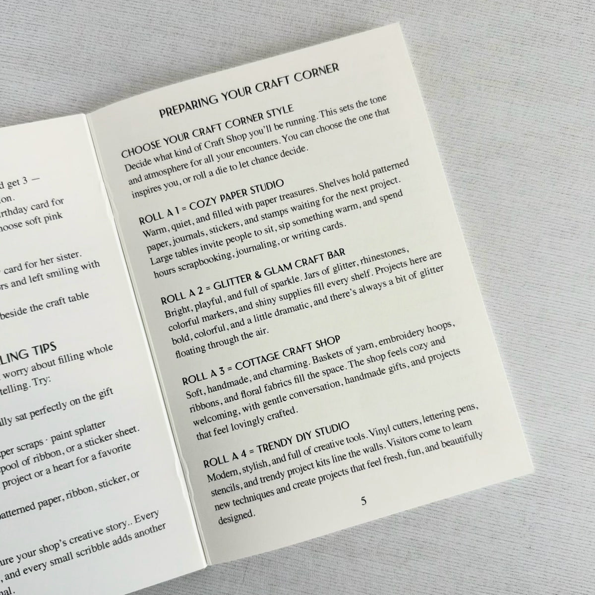 Journaling Game - The Craft Corner