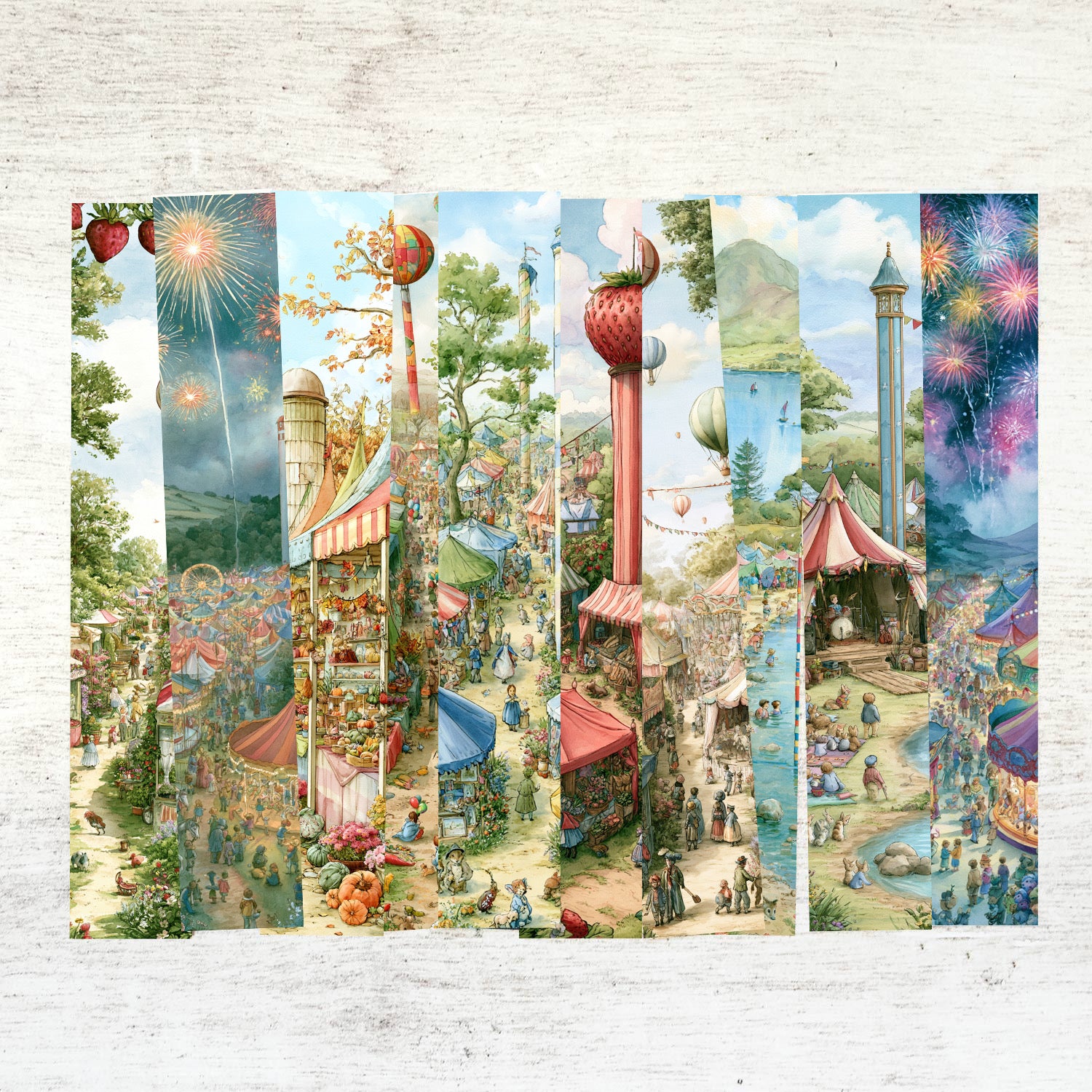 Journal Sidebar Stickers - Summer Festival