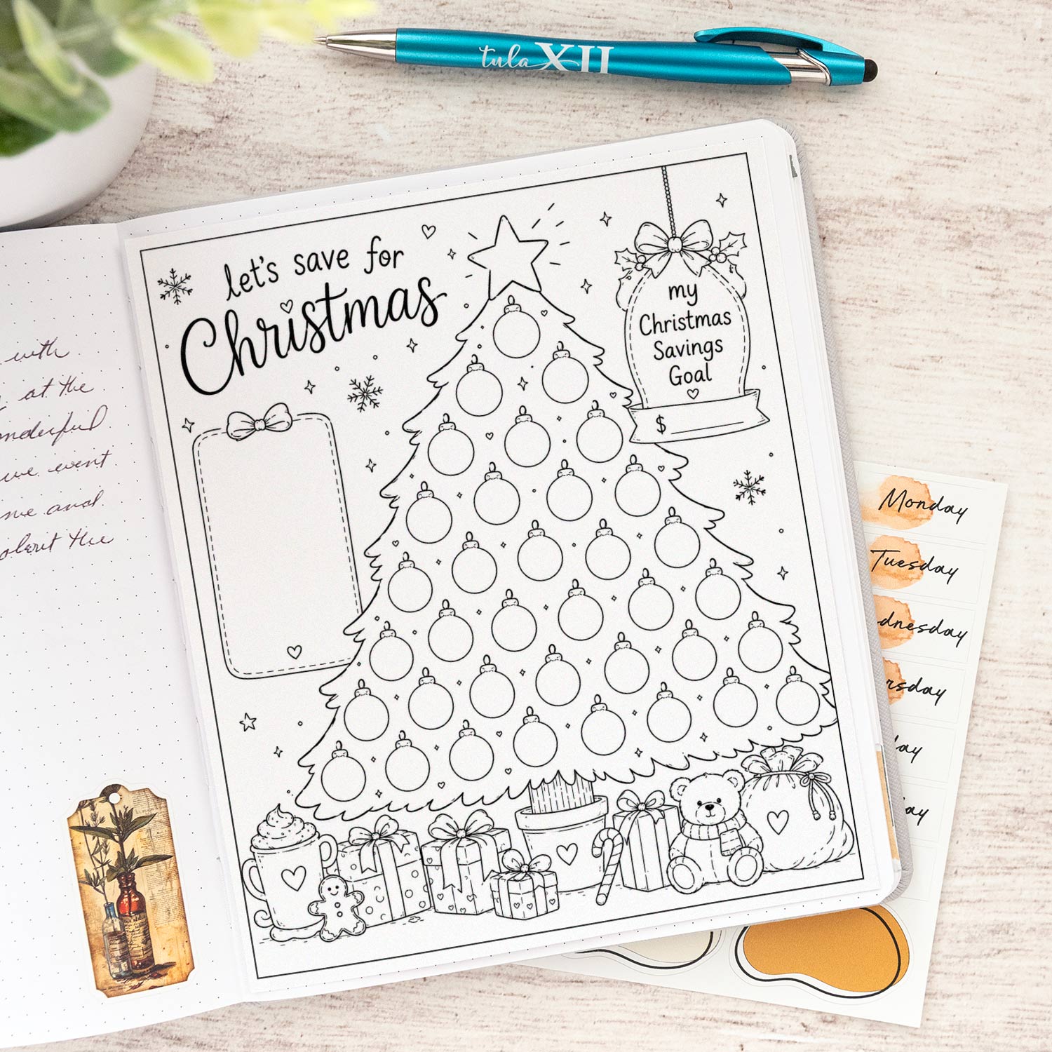 Journal Stick Ins - Saving for Christmas