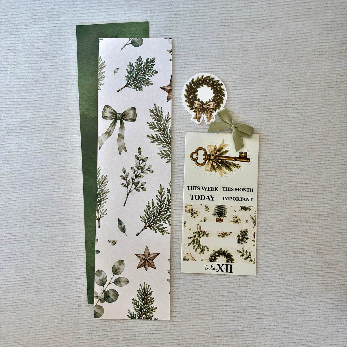 DIY Bookmark Kit - Evergreen &amp; Ivory