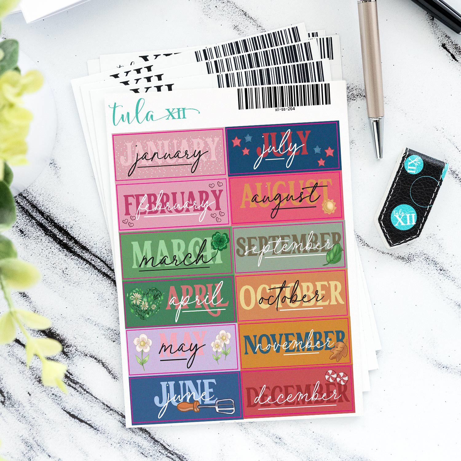 Month Headers Sticker Sheet