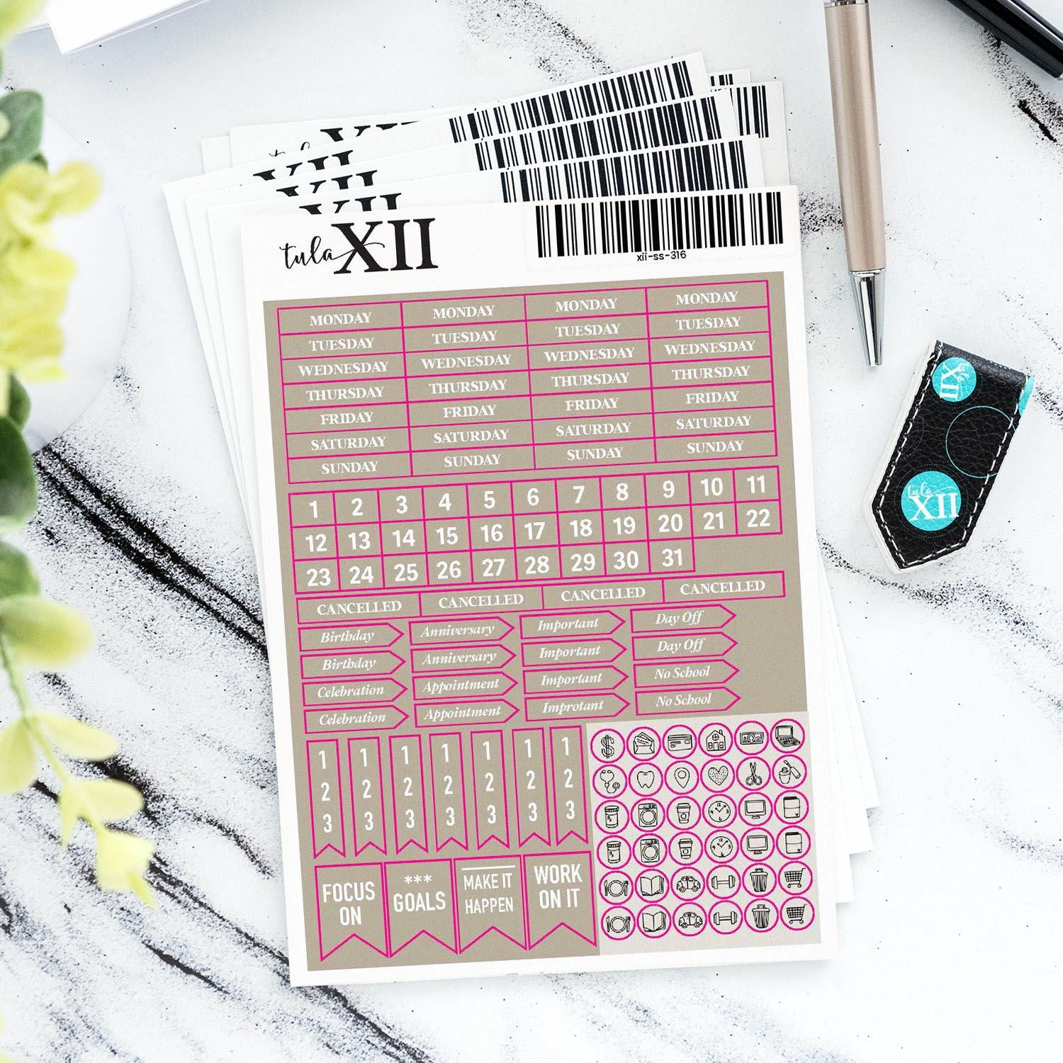 Weekly Stickers - Tan