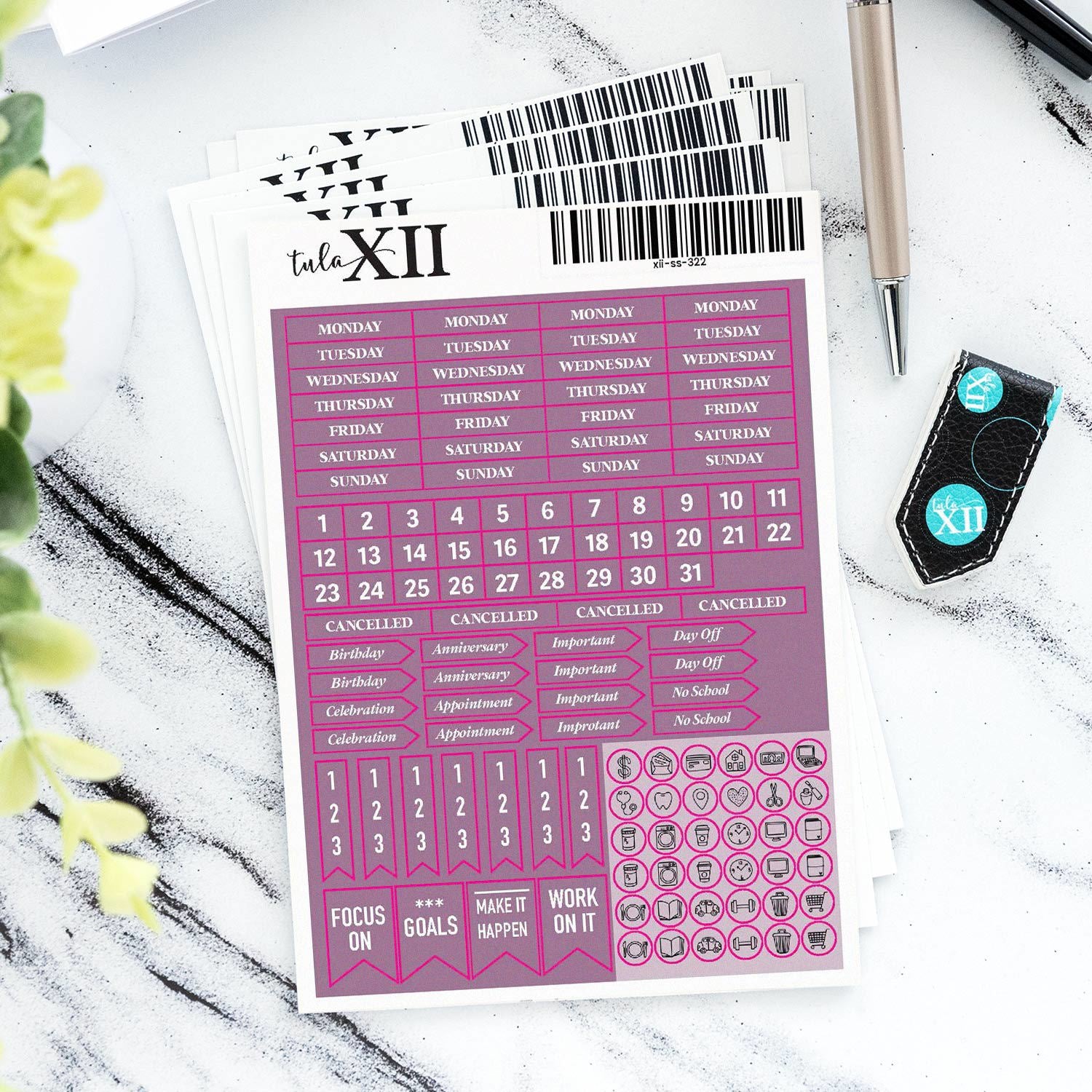 Weekly Stickers - Purple