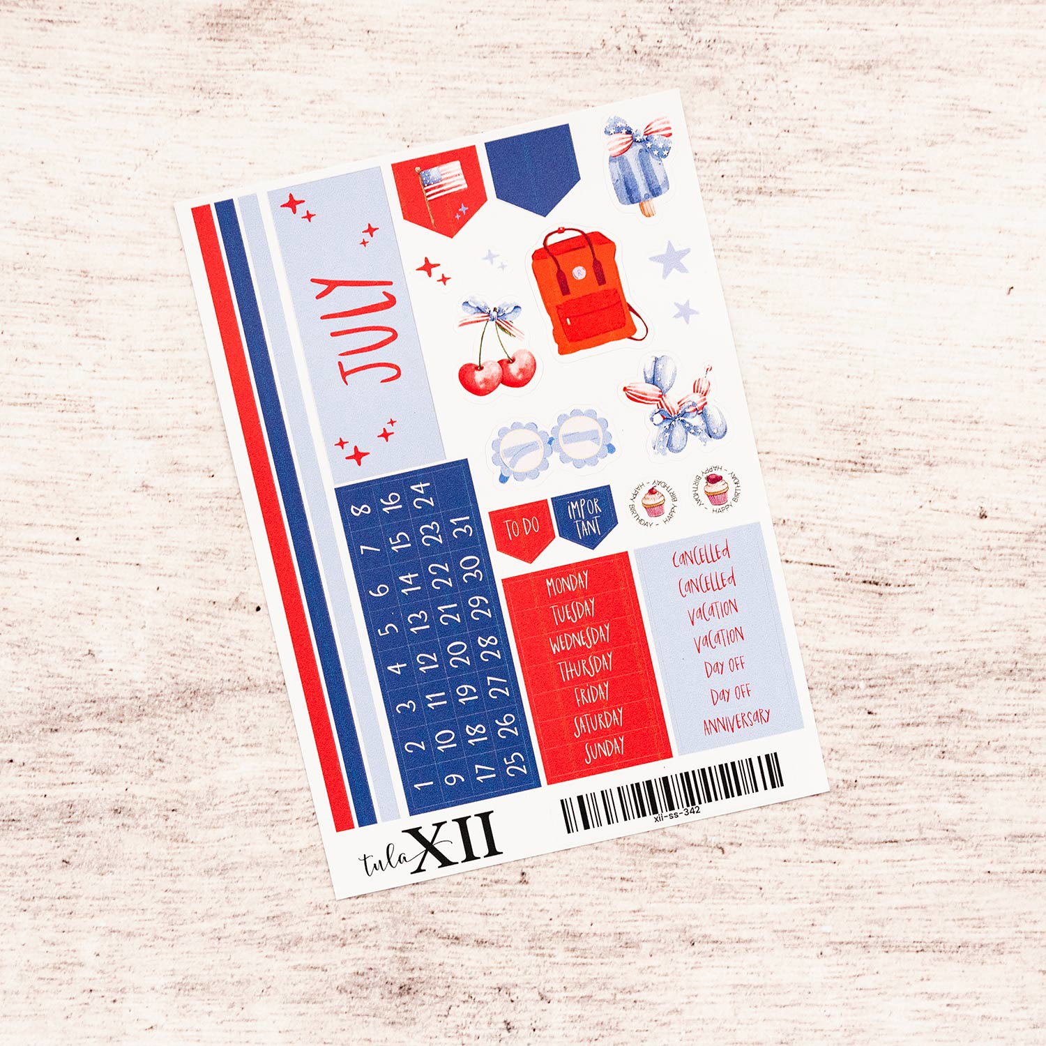 Month Stickers - Holiday