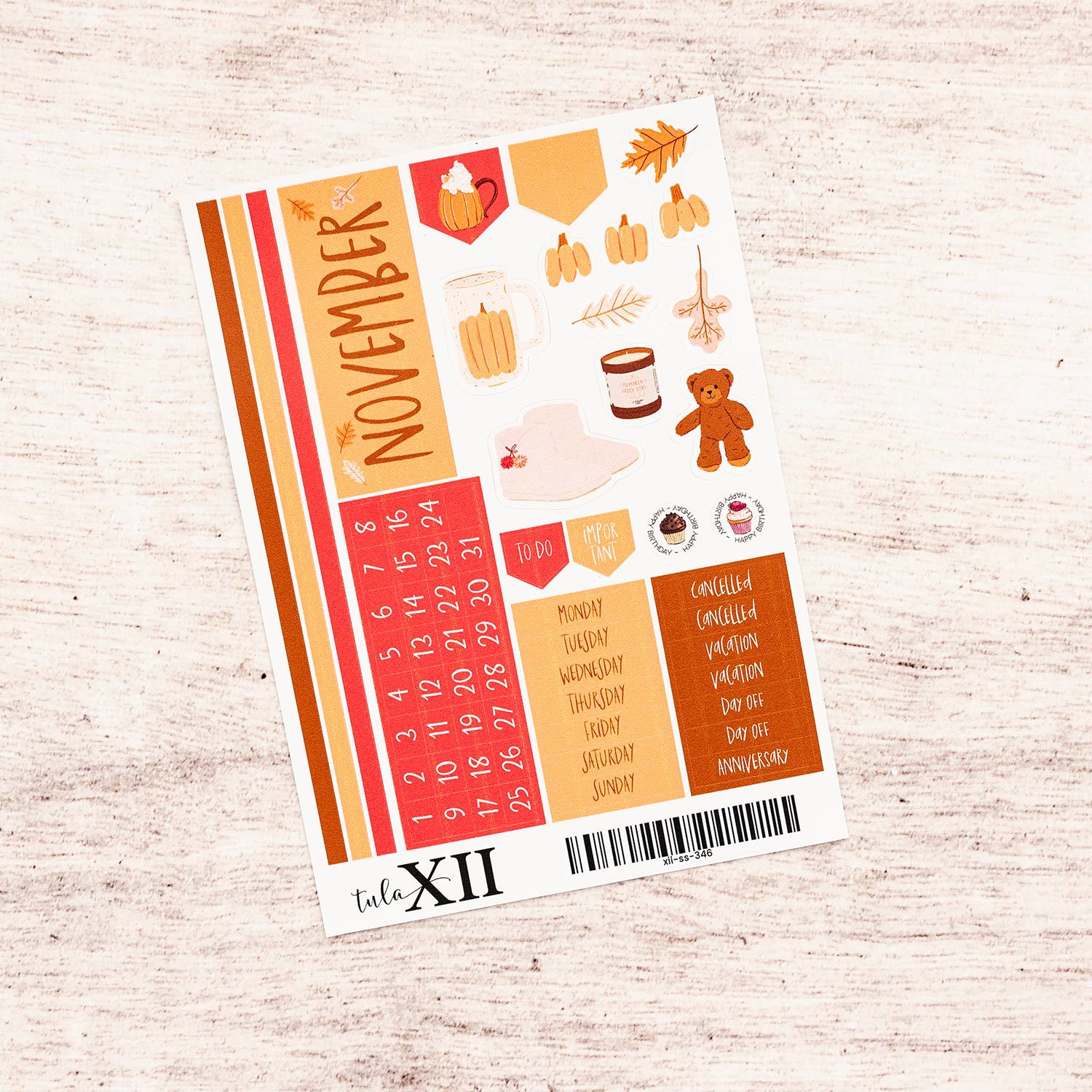 Month Stickers - Holiday