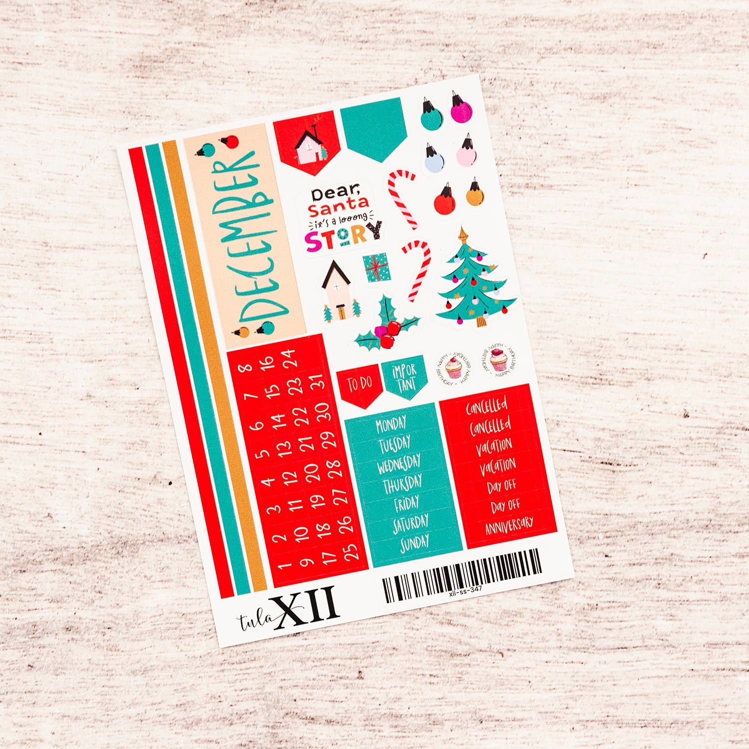 Month Stickers - Holiday
