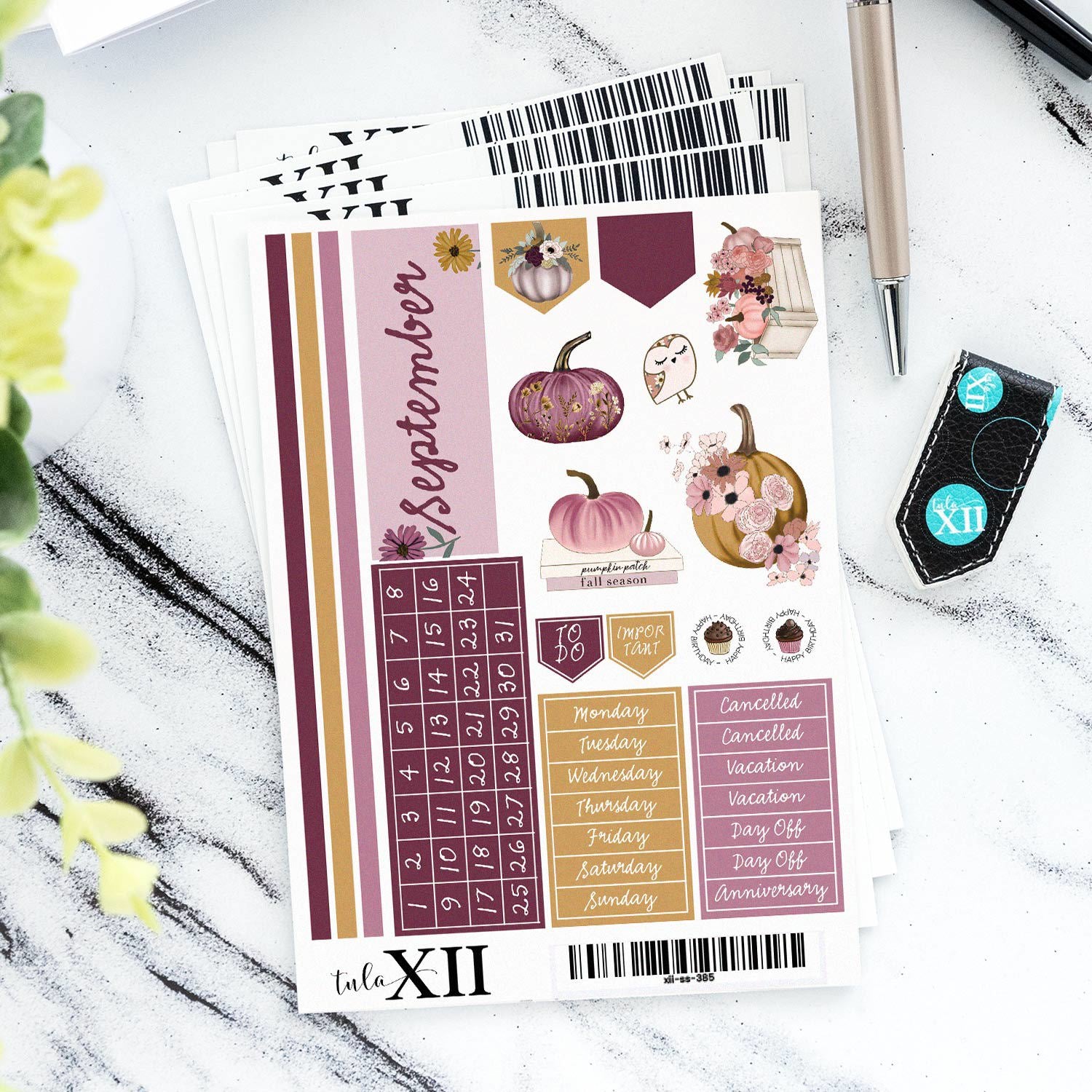 Month Stickers - Seasonal
