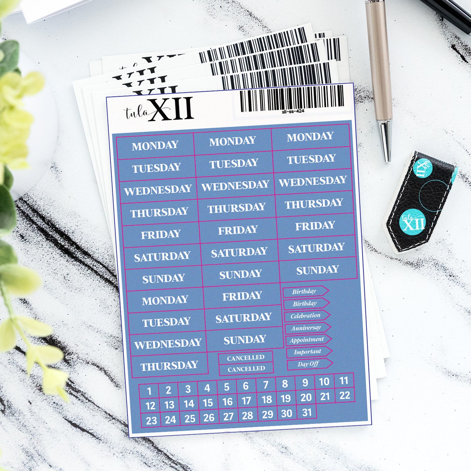 Weekly Headers - Light Blue