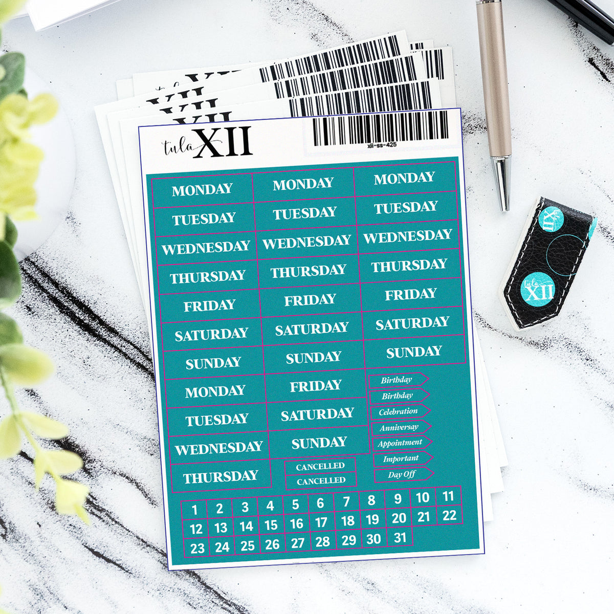 Weekly Headers - Teal