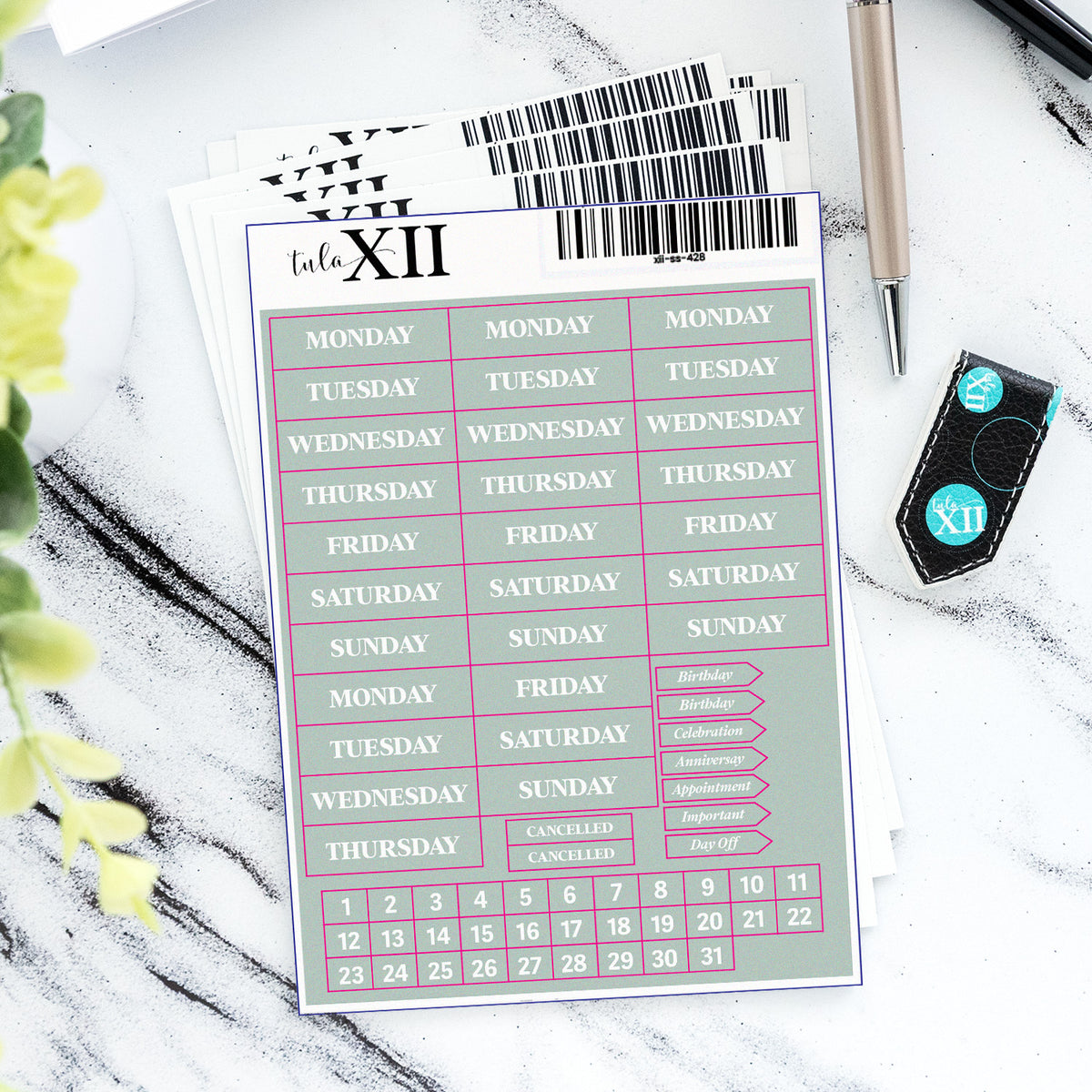 Weekly Headers - Sage Green