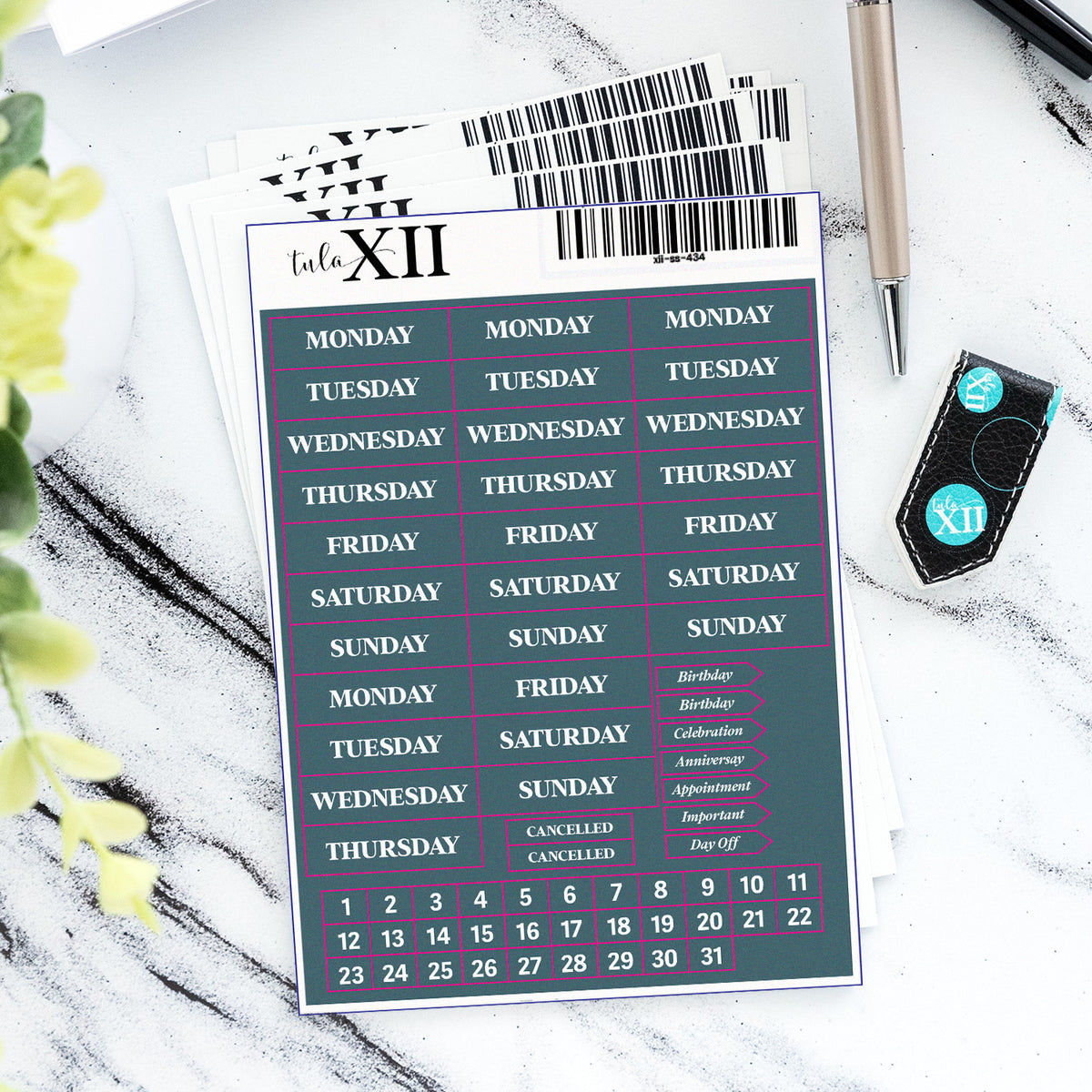 Weekly Headers - Slate Blue