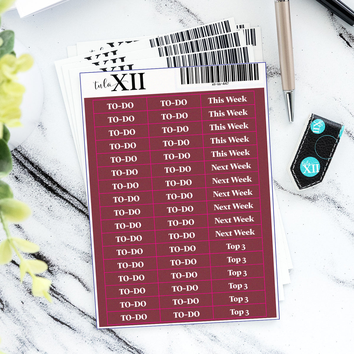 To-Do Headers - Cranberry