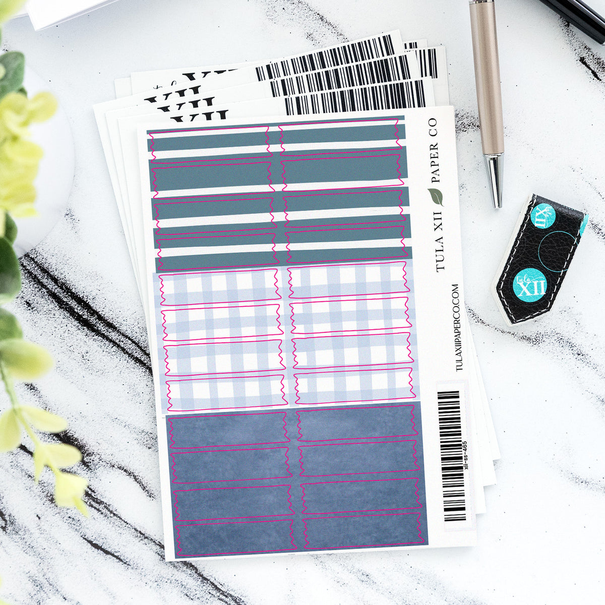 Washi Piece Stickers - Blue Bloom Mood