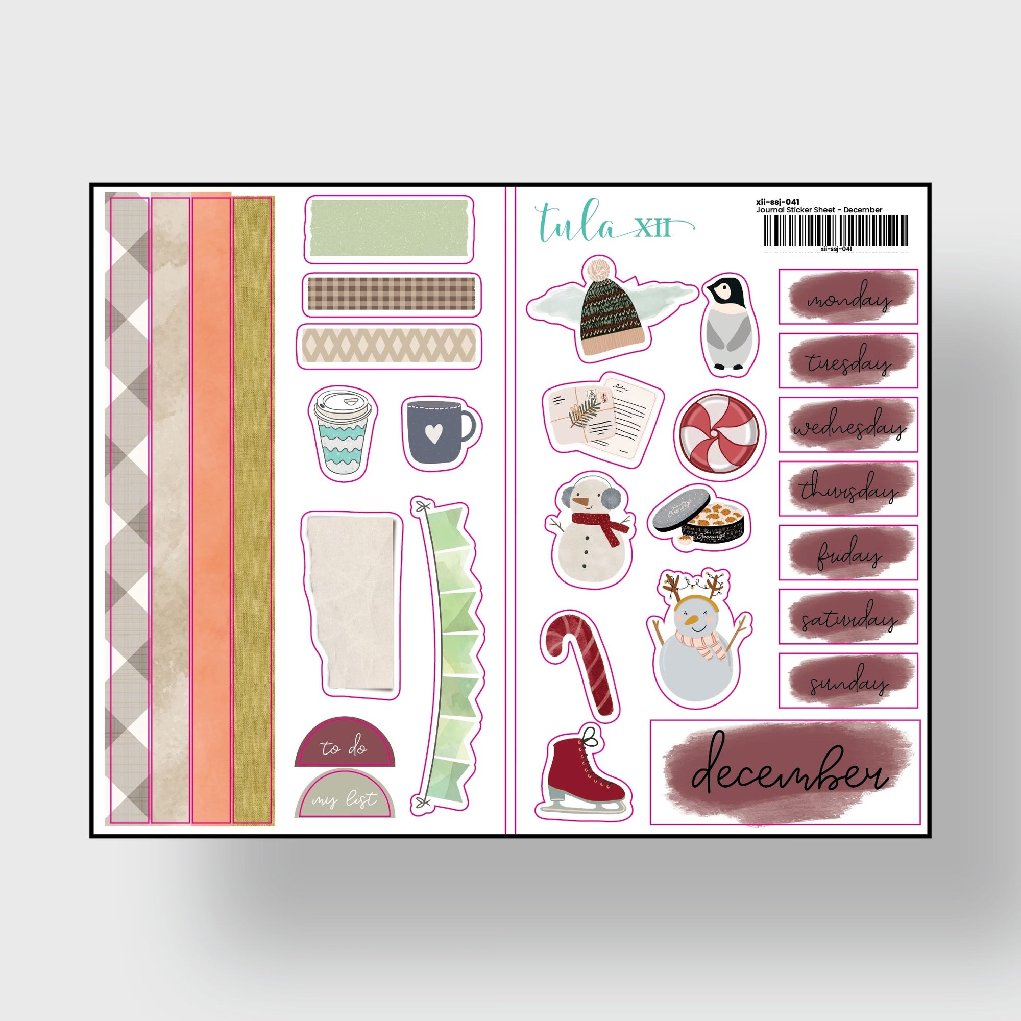 Journal Monthly Stickers - Watercolor