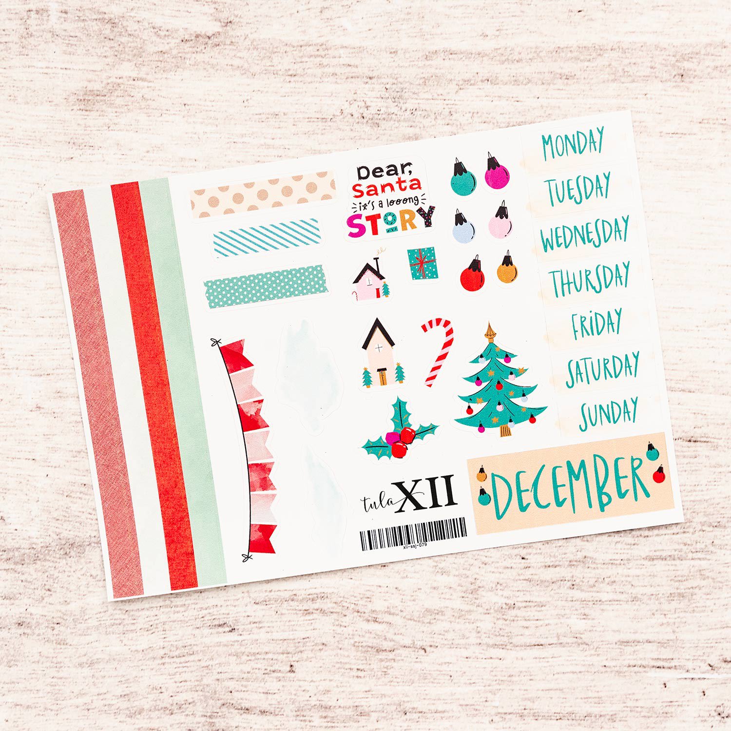 Journal Monthly Stickers - Holiday