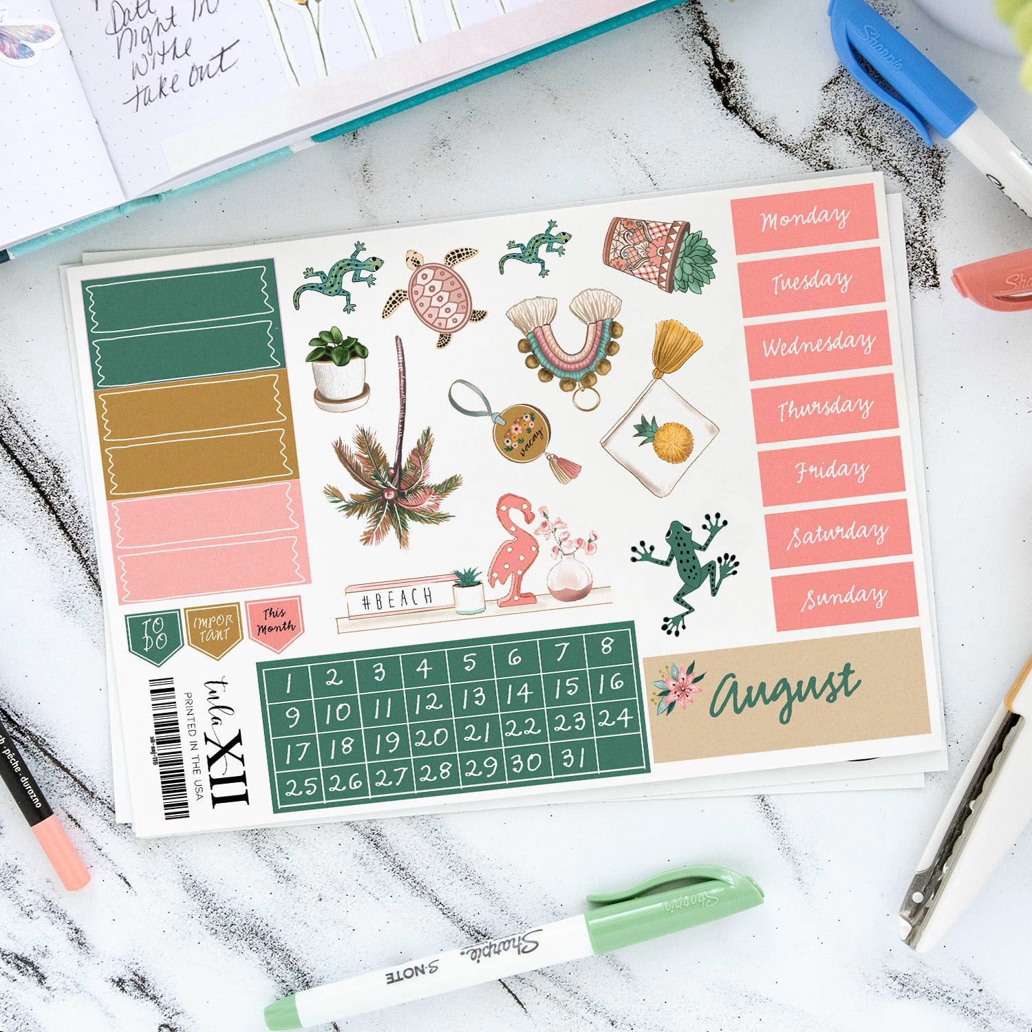 Journal Monthly Stickers - Seasonal