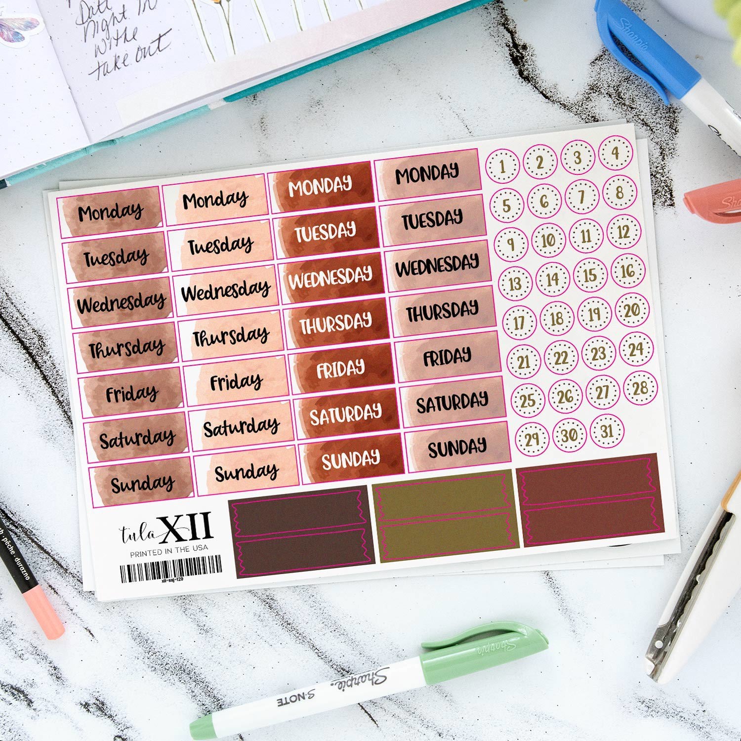 Journal Stickers - Brownish