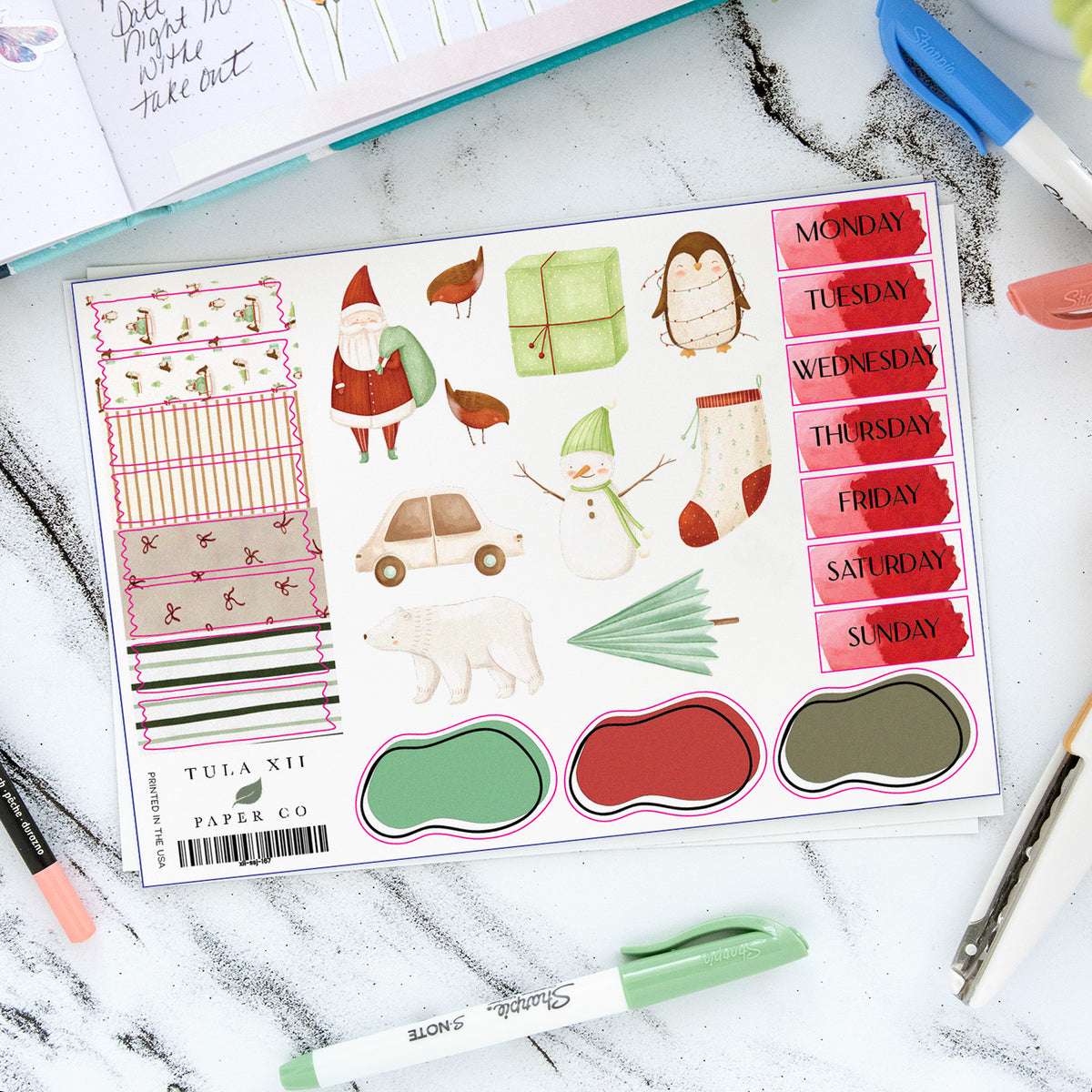 Journal Stickers - Dashing Through