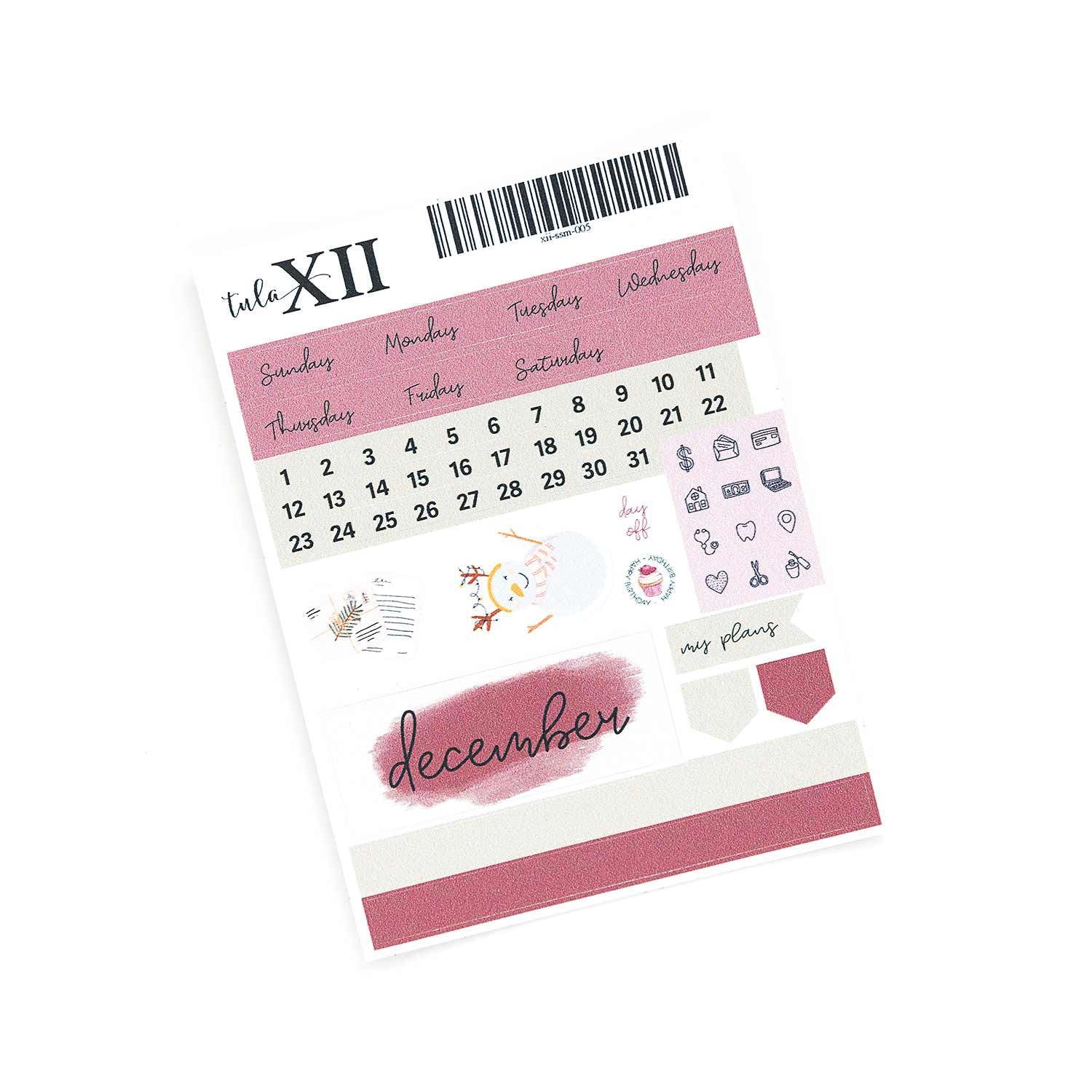 Micro Monthly Stickers - Watercolor