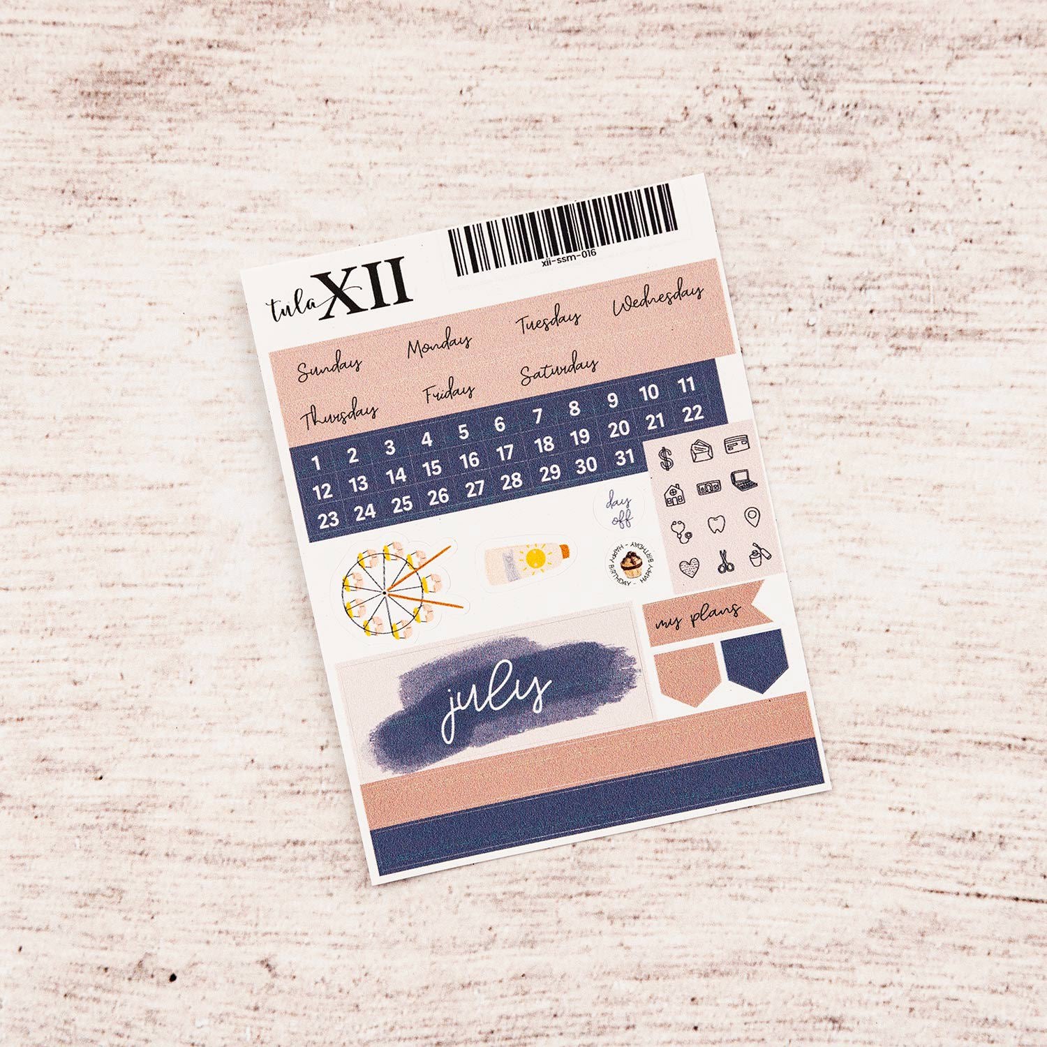 Micro Monthly Stickers - Watercolor
