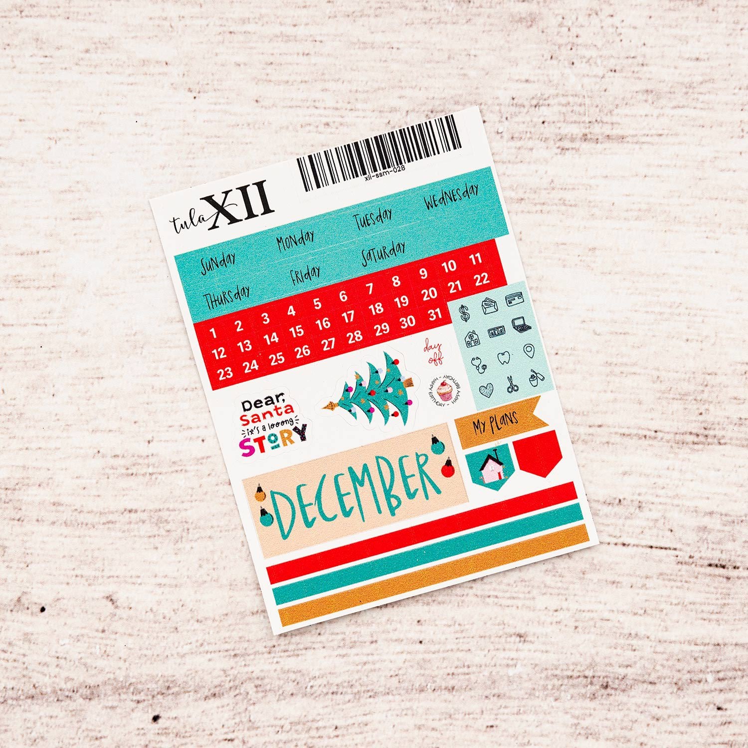 Micro Monthly Stickers - Holiday