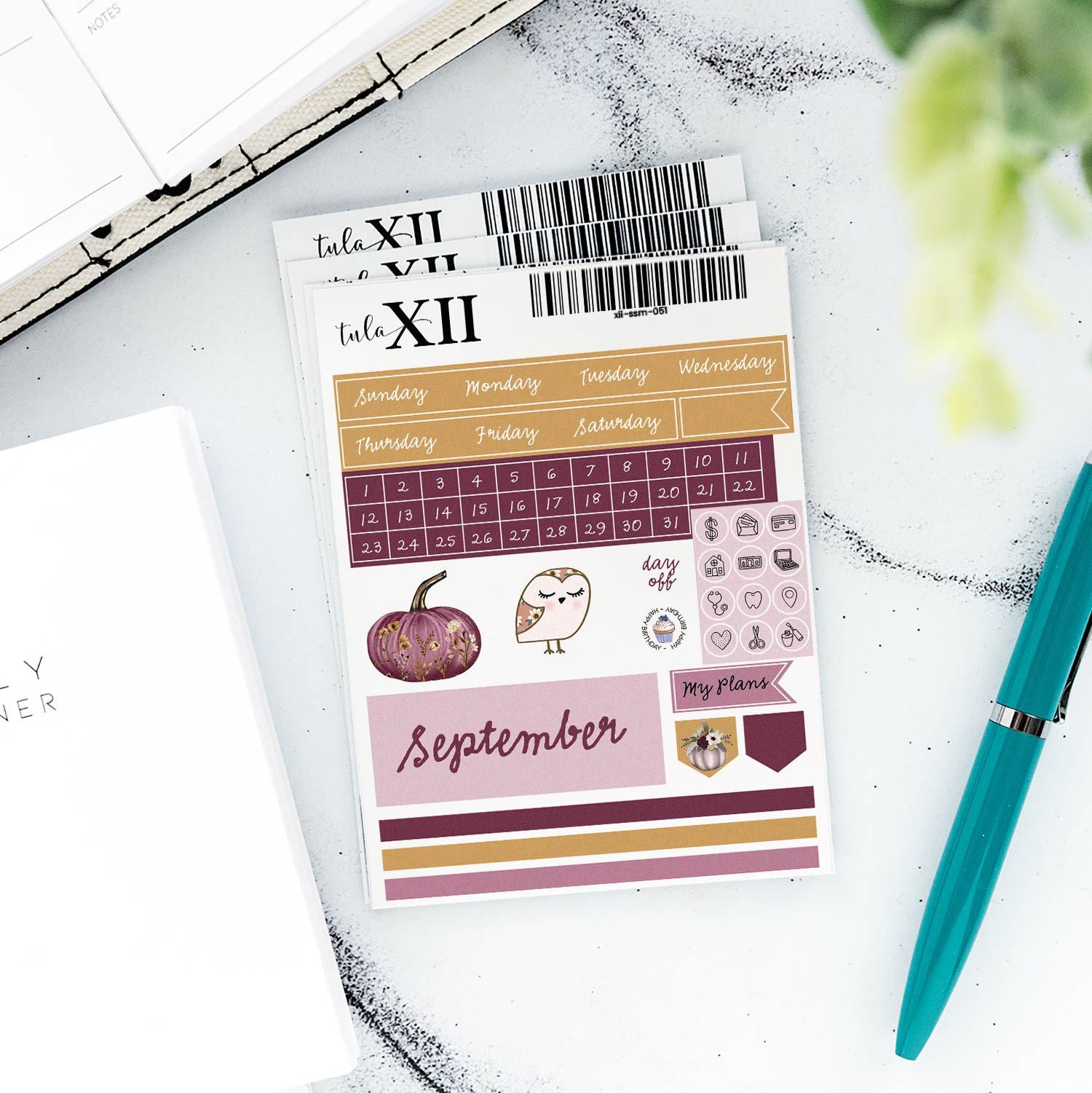Micro Monthly Stickers - Seasonal