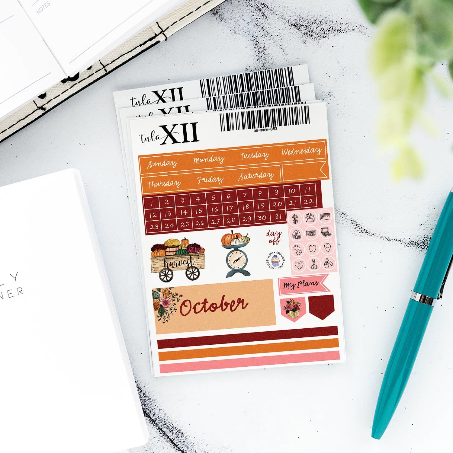 Micro Monthly Stickers - Seasonal