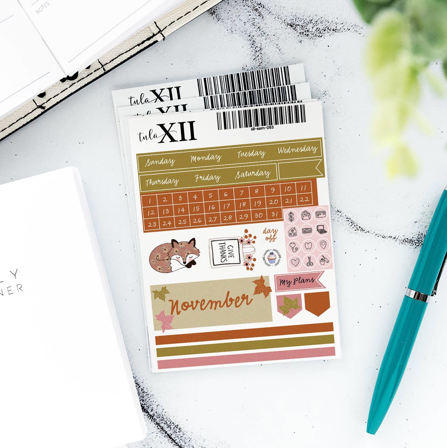 Micro Monthly Stickers - Seasonal