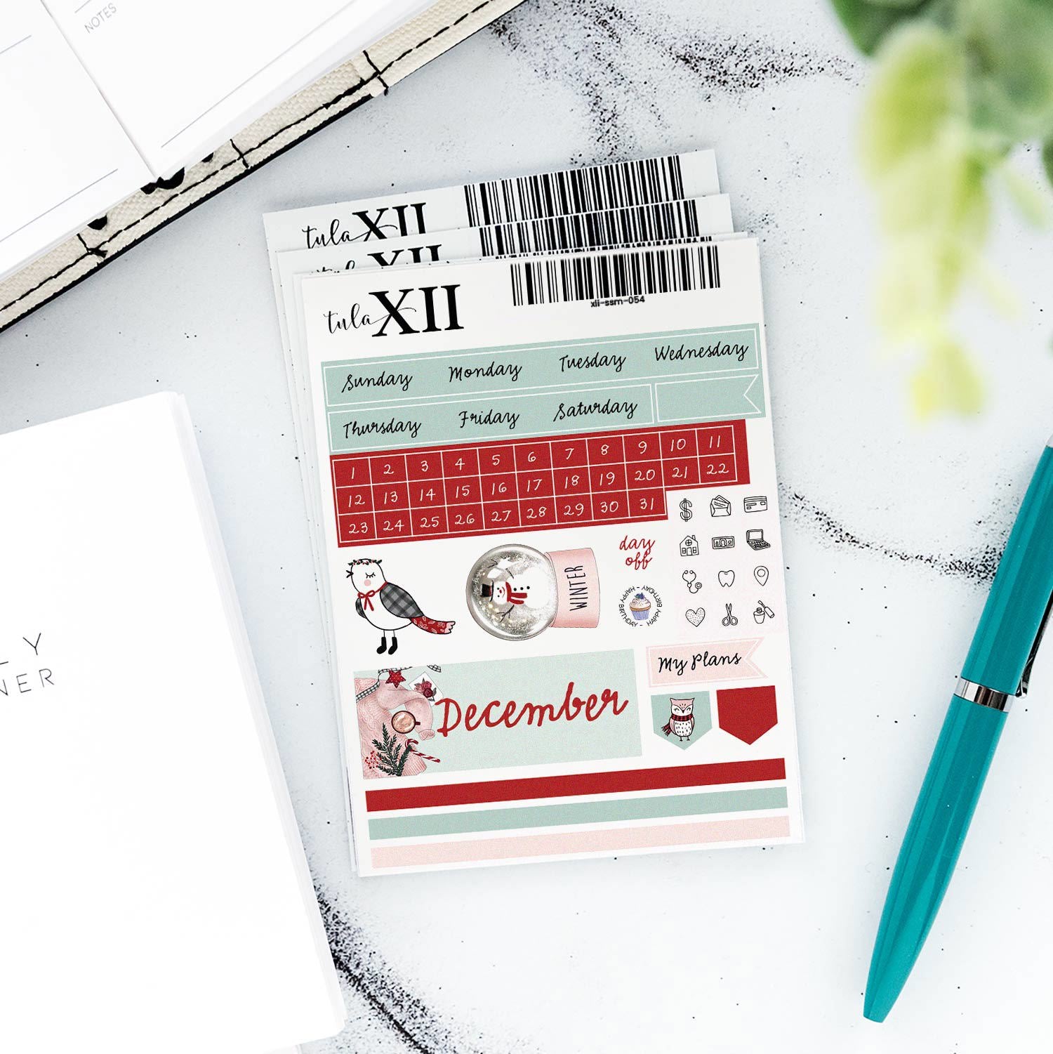 Micro Monthly Stickers - Seasonal