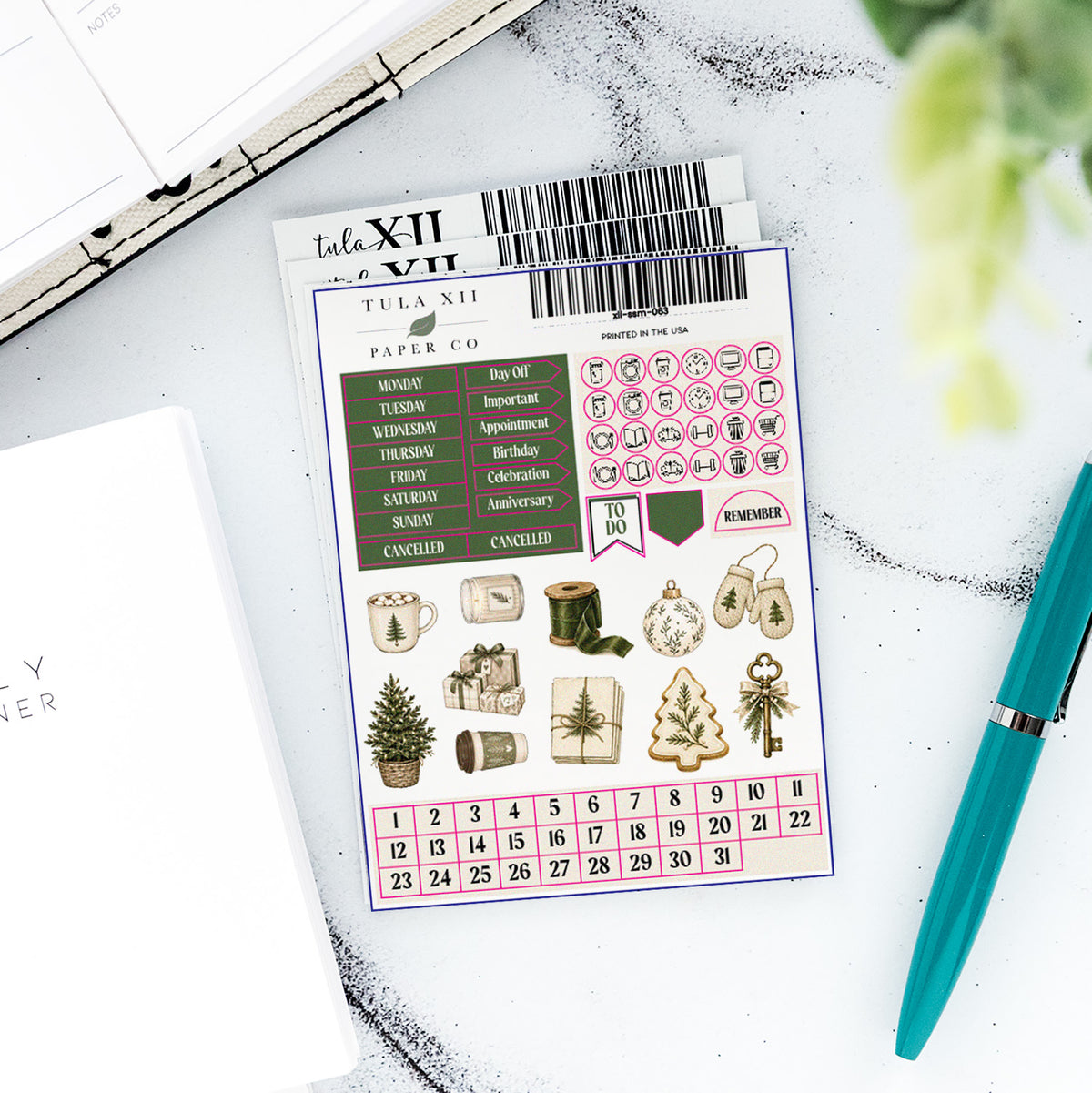 Micro Stickers - Evergreen &amp; Ivory